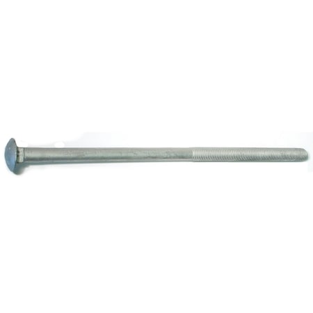 Midwest Fastener Carriage Bolt, Square Neck, 11 (Coarse), 14 in L, Steel, Hot Dipped Galvanized, 15 PK 53647
